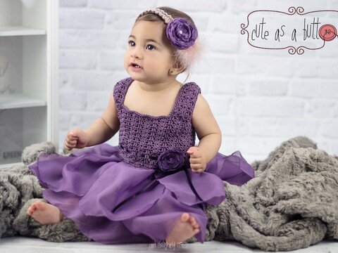 Cute as a button Rose Dress Häkelanleitung