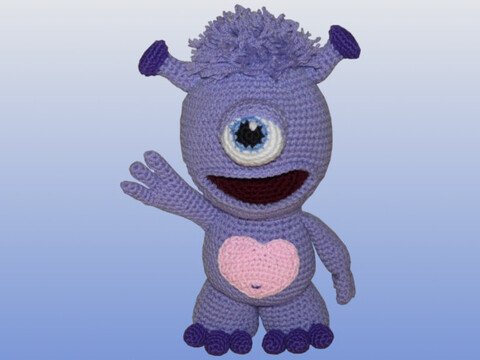 Häkelanleitung Simo das niedliche Alien