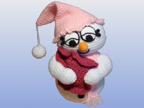 Häkelanleitung Stella die Schneefrau