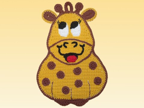 Lina die Giraffe, Topflappen, Häkelanleitung