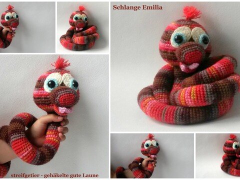 Häkelanleitung Schlange Emilia (M)