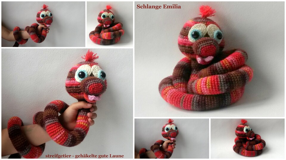 Häkelanleitung Schlange Emilia (M)