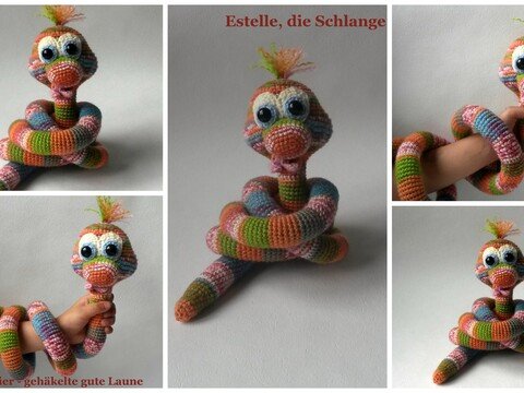 Häkelanleitung kleine Schlange Estelle (S)