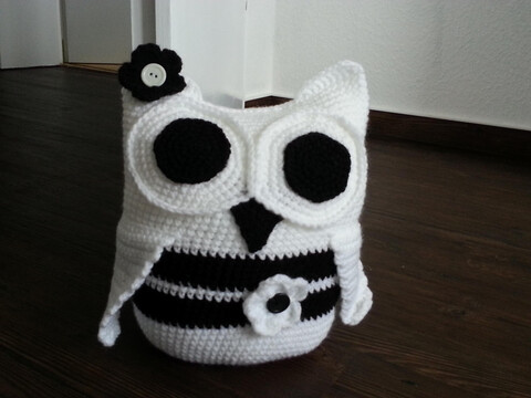 16 Häkelanleitung Eule Türstopper Deko Eule PDF