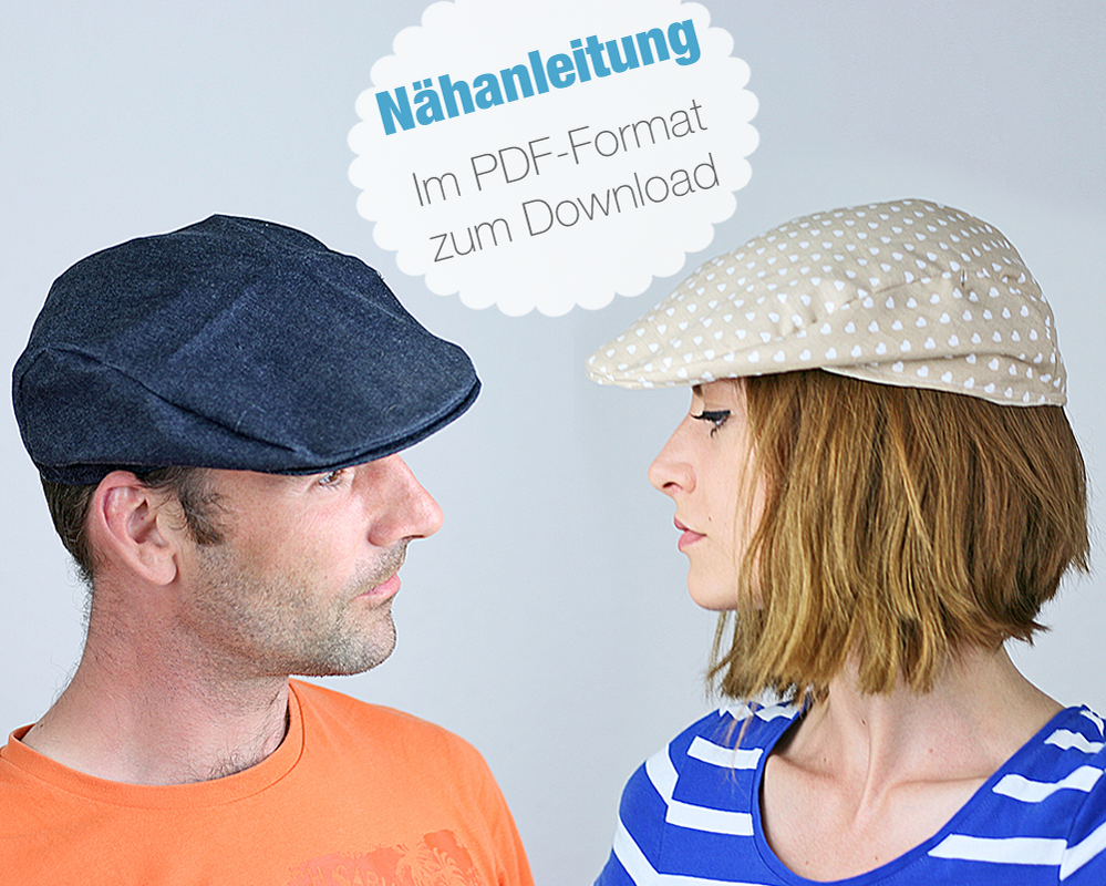 Nähanleitung Schirmmütze für Erwachsene / Kinder nähen Mütze Pdf Schiebermütze