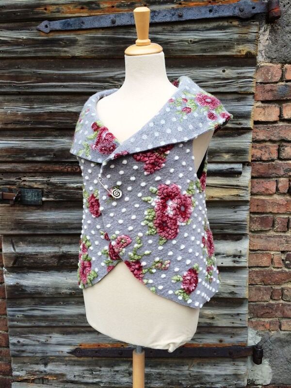 Nähanleitung und Schnittmuster: Weste ohne Nähen ! (Gr. 36-40 und 42-46)