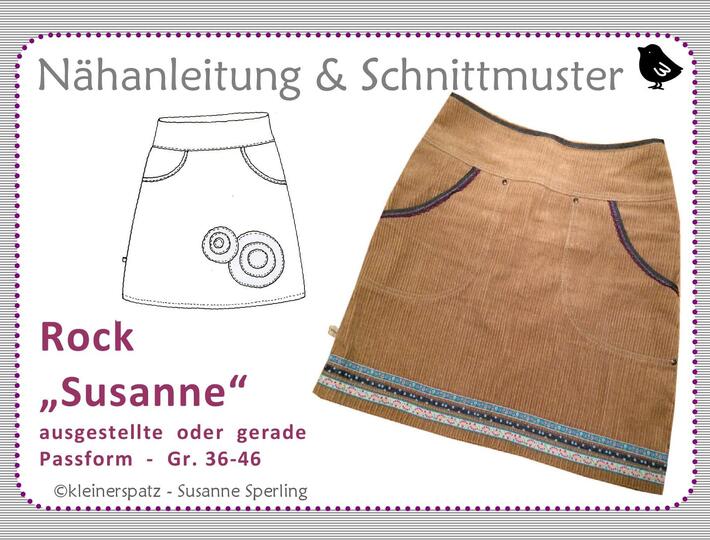 Nähanleitung und Schnittmuster: Rock "Susanne" 