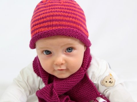 Anleitung Ringelmütze Ben & Bella, 3 Größen, 0-3 Jahre, Anfängerfreundlich