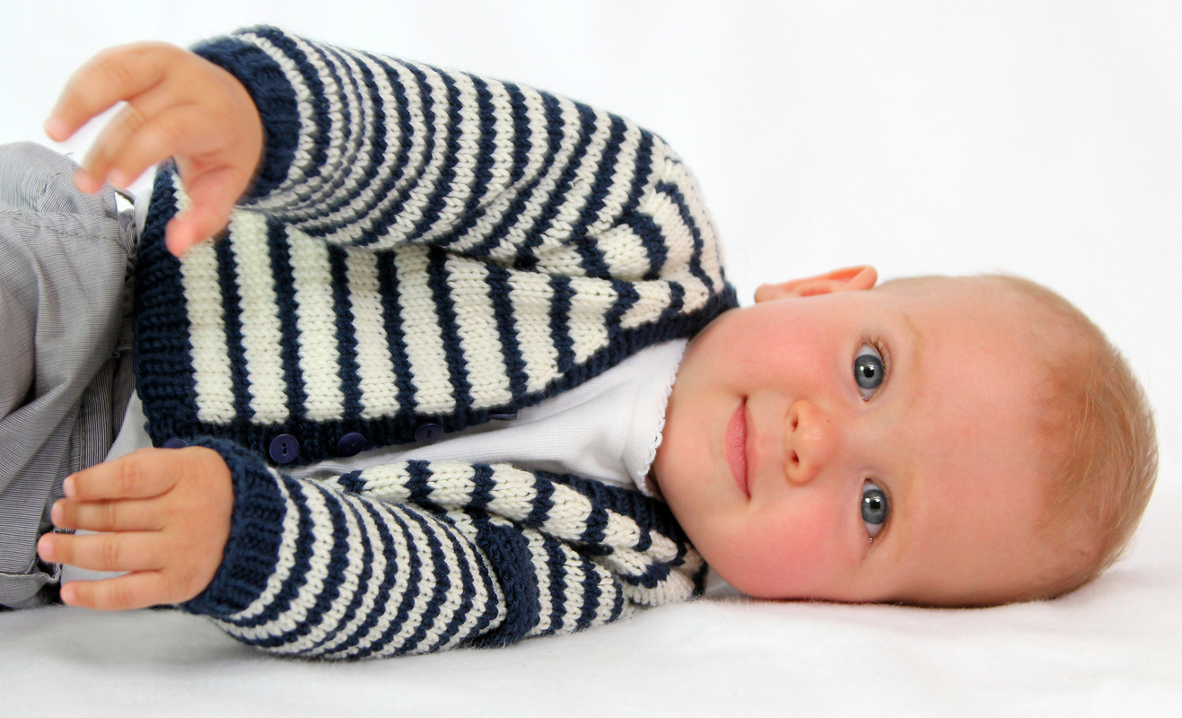 Anleitung Babycardigan Julius &amp; Julia, Gr.62-92, 3 Größen Fortgeschritten