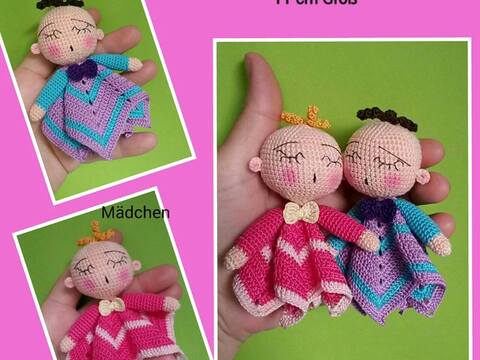 Anleitung Amigurumi Mini Baby Sternschnuffeltuch 11 cm Groß