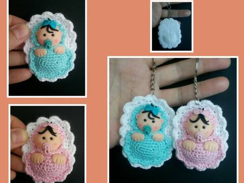 Taschen oder Kinderwagenbaumler mit Fimo