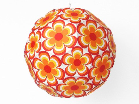 Retro-Blumenkugel – Bastelvorlagen und Anleitung