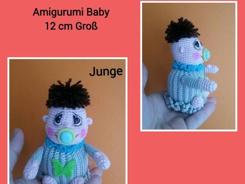 Gratis Amigurumi Häkelanleitung Mini Baby in 2 Teile Kostenlos