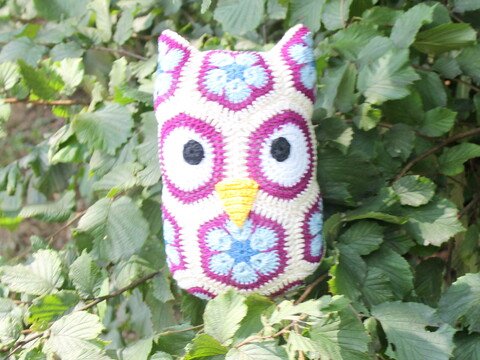 Häkelanleitung Baby Eulenkissen African Flower