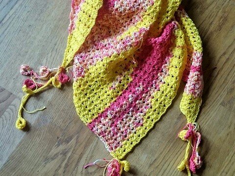 Dreieckstuch "Feuerzauber" / "Wasserfall"