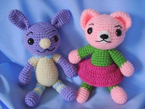 Hase Tommy & Bärchen Jenny Häkelanleitung