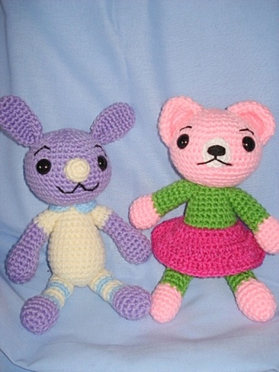 Hase Tommy & Bärchen Jenny Häkelanleitung