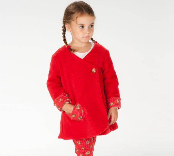 Mädchen Wickelkleid MARIE – Tunika Jacke Datei 92/98–128/134