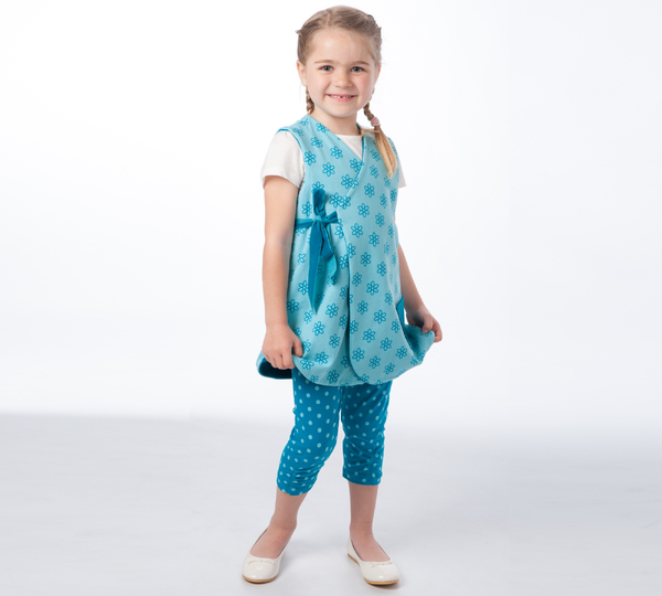 Mädchen Wickelkleid MARIE – Tunika Jacke Datei 92/98–128/134