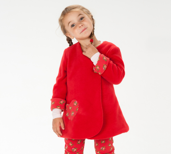 Mädchen Wickelkleid MARIE – Tunika Jacke Datei 92/98–128/134