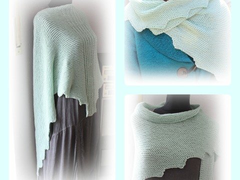 Clouds, Anleitung für ein Schultertuch für Strickanfänger