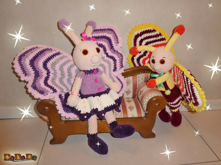 Schmetterling Friedl & Frieda Falter, Häkelanleitung