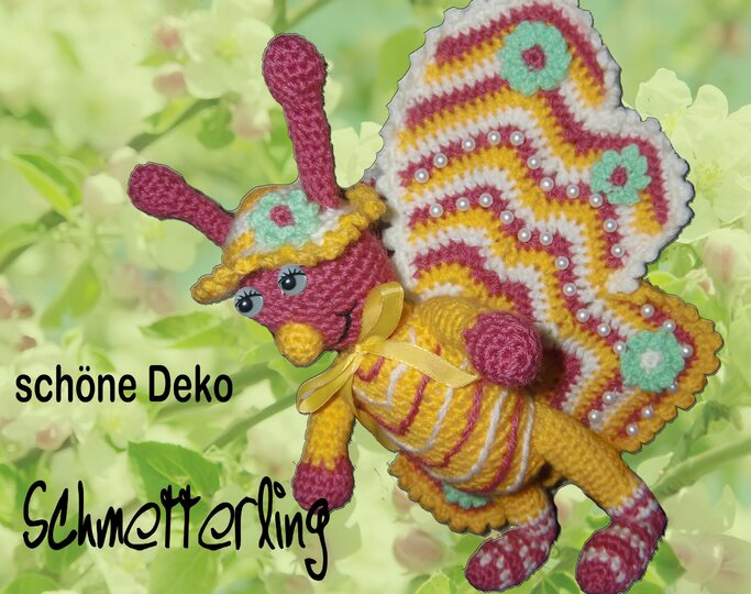 Schmetterling Friedl & Frieda Falter, Häkelanleitung