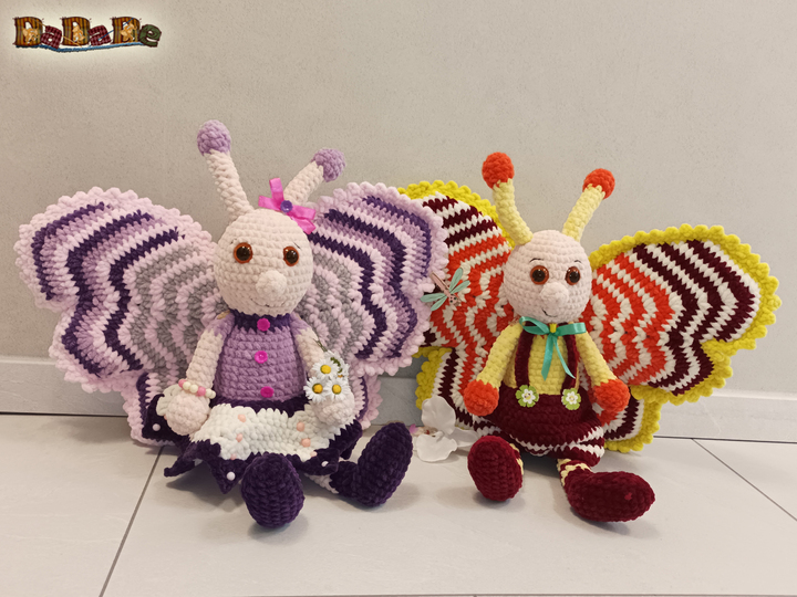 Schmetterling Friedl & Frieda Falter, Häkelanleitung