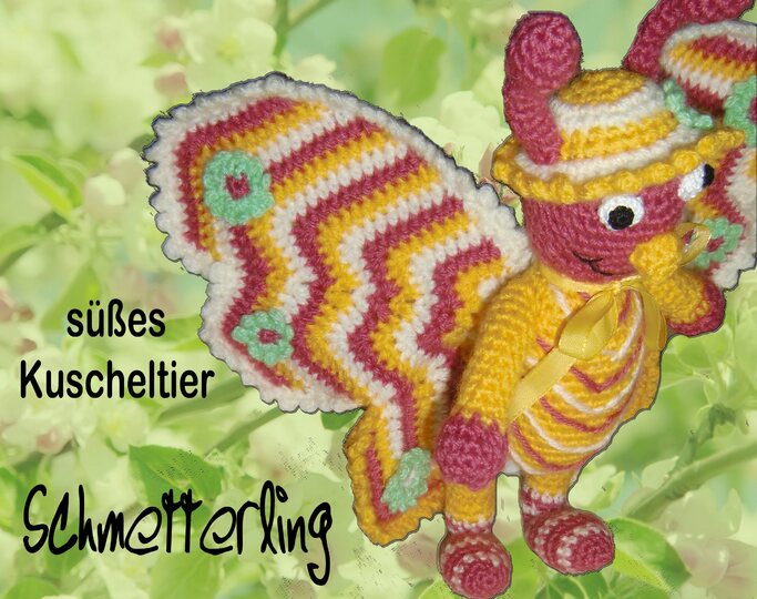 Schmetterling Friedl & Frieda Falter, Häkelanleitung