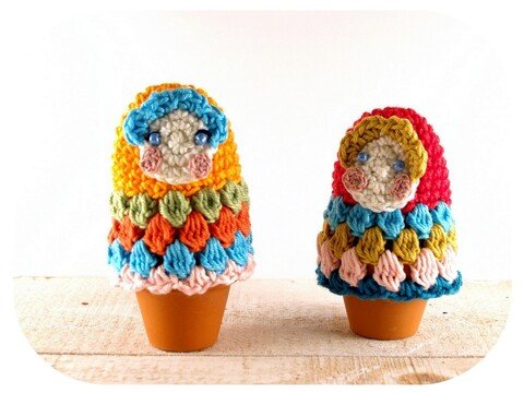 Häkelanleitung Eierwärmer "Matrjoschka"