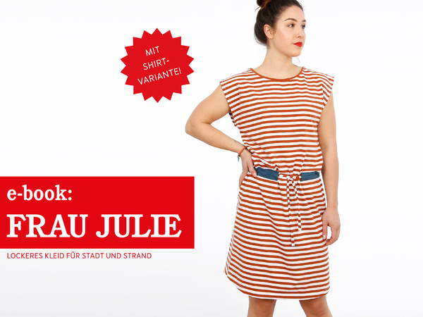 FrauJulie - Lässiges Jerseykleid mit Gürtel