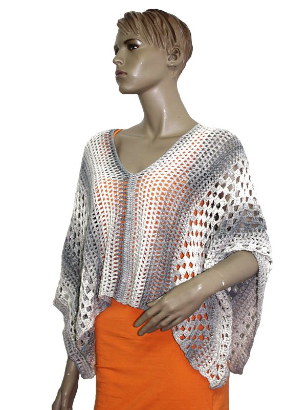 Häkelanleitung Shirt Poncho Überwurf unisize - Bild 2