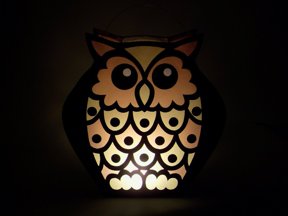 St. Martin-Laterne – Eule – Bastelvorlagen mit Anleitung