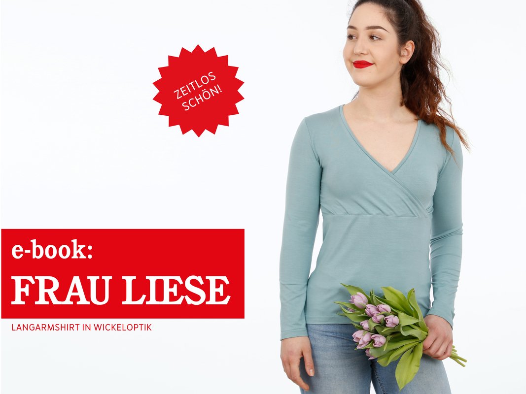 FrauLiese - Langarmshirt in Wickeloptik XS-XXL