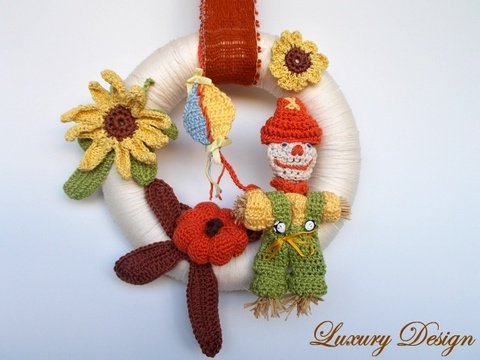 Häkelanleitung Türkranz Herbsttraum Design No. 2