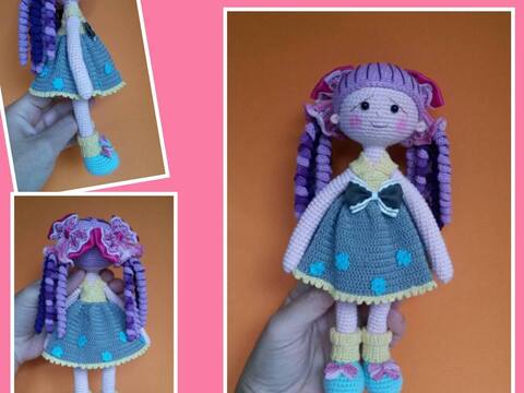 Amigurumi Puppe " Sandra " 23 cm Groß