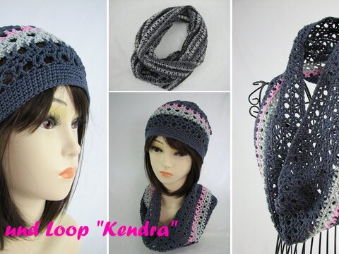 Sparpaket - Häkelanleitung Mütze und Loop "Kendra", für alle Größen