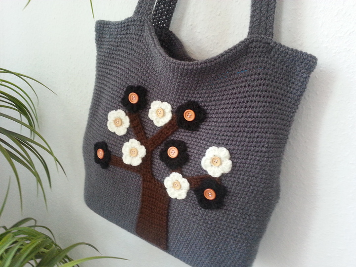 21 Häkelanleitung Strandtasche Shoppertasche Flowers pdf Anleitung