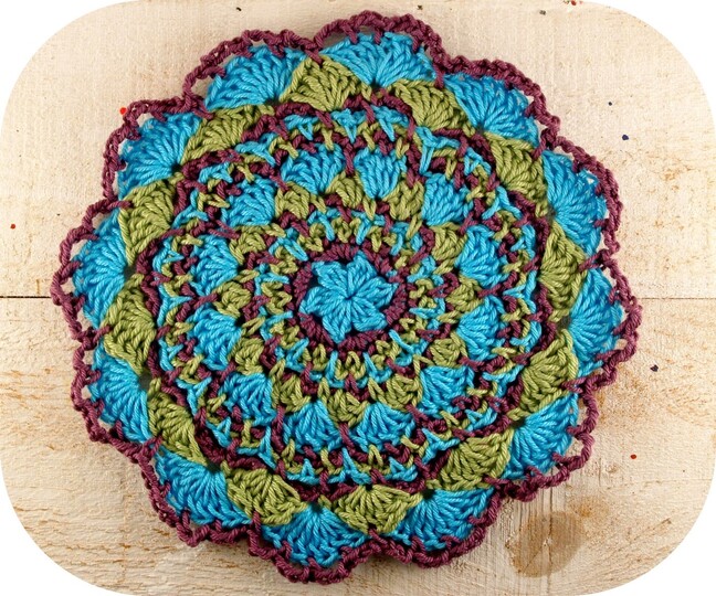 Häkelanleitung Boho-Topflappen