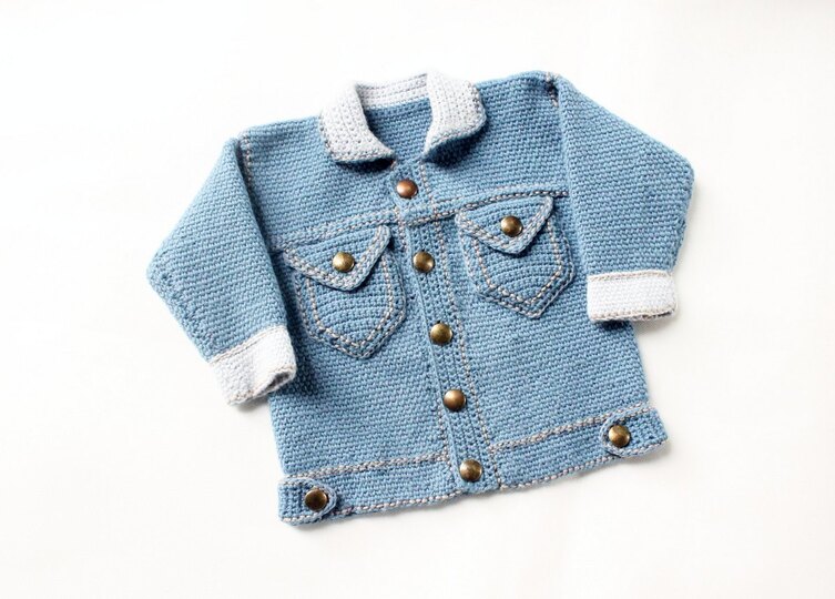 2 PDFs-set: children's jacket & trousers "Jeans" (0 m.-3 y.)