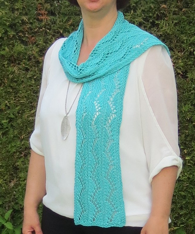 Strickanleitung Lace Schal Meeresbrise