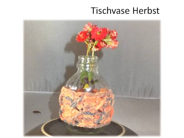 Häkelanleitung Vase Herbst Tischvase