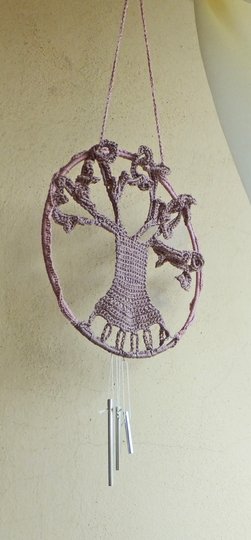 Lebensbaum Klangspiel Traumfänger - Häkelanleitung
