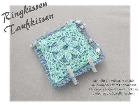 Kissen Hochzeit & Taufe - Ringkissen Taufkissen - Motiv B