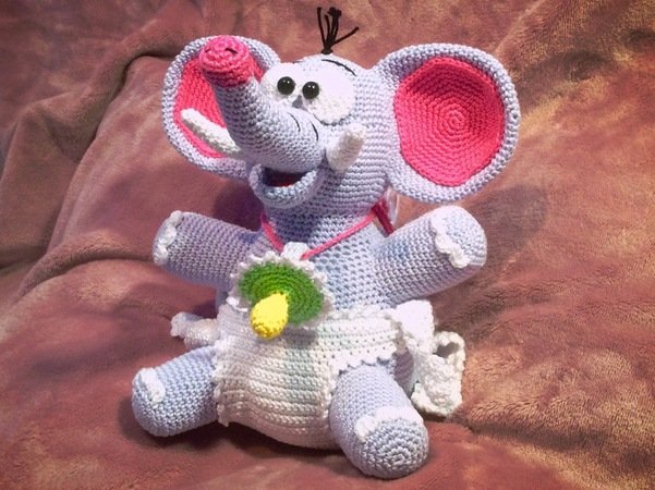 Baby Elephant - Crochet Pattern from Diana´s kleiner Häkelshop