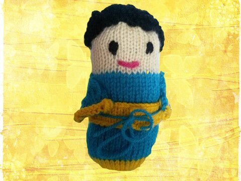 Strickanleitung Puppe- 16 cm groß