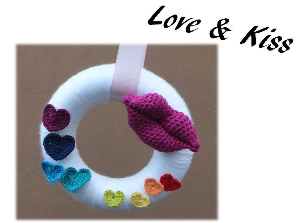 Häkelanleitung Türkranz Love & Kiss - Bild 3