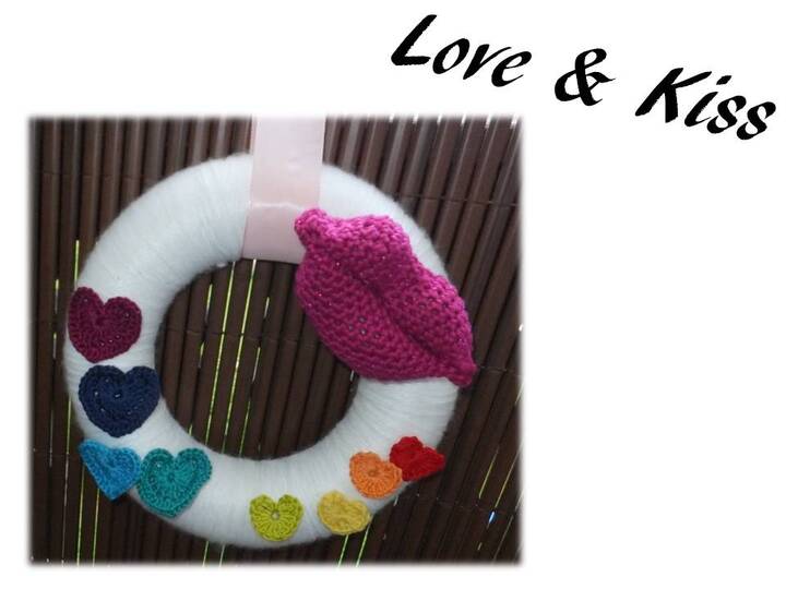 Häkelanleitung Türkranz Love & Kiss