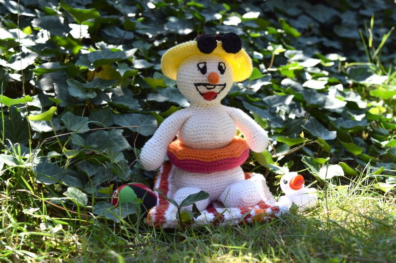 Schneemann macht Urlaub / PDF Häkelanleitung