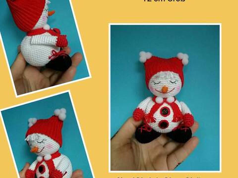 Häkelanleitung Amigurumi Schneemann " Alfi " 12 cm Groß